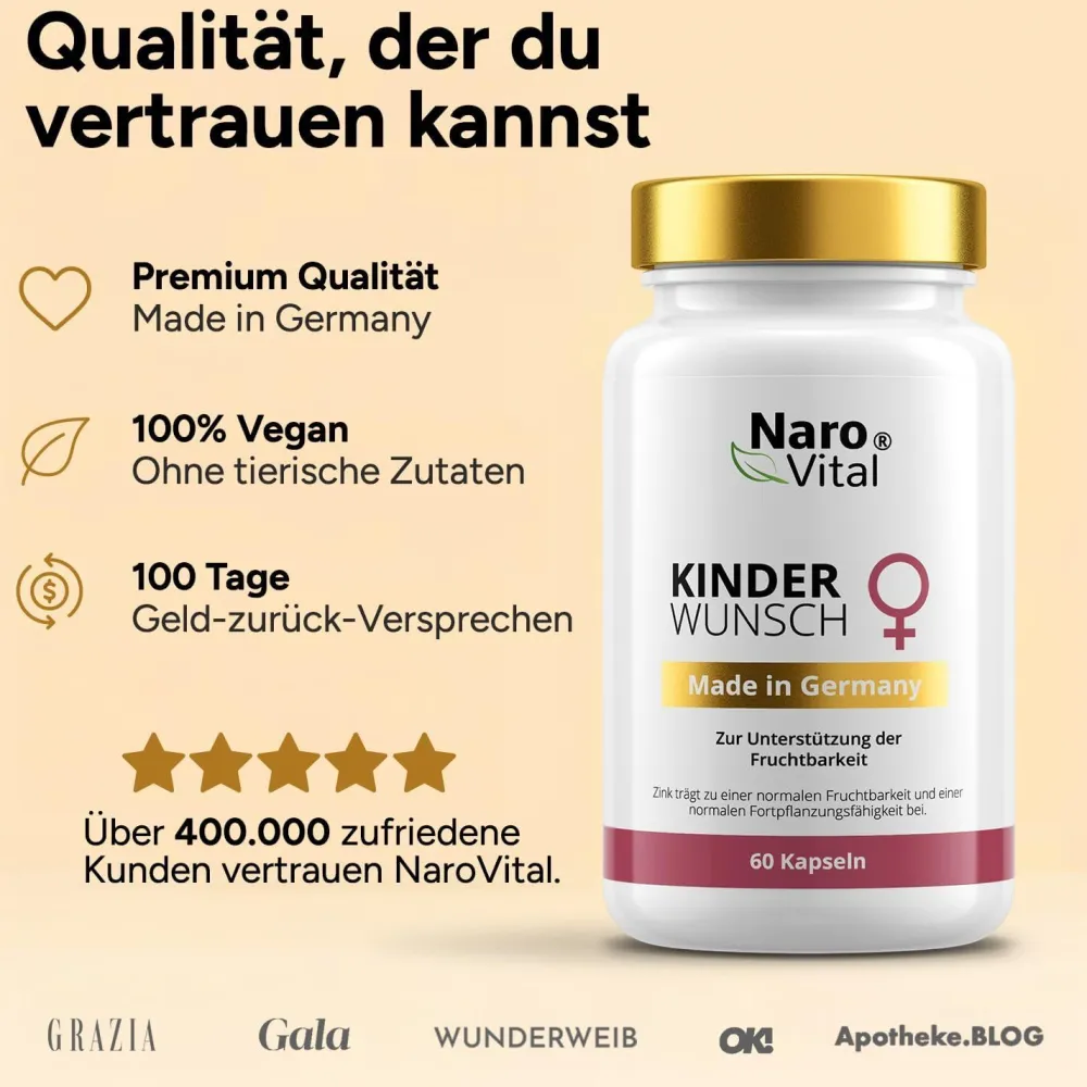 NAROVITAL® Kinderwunsch - Pränatale Vitamine mit Folsäure für Frauen| Online