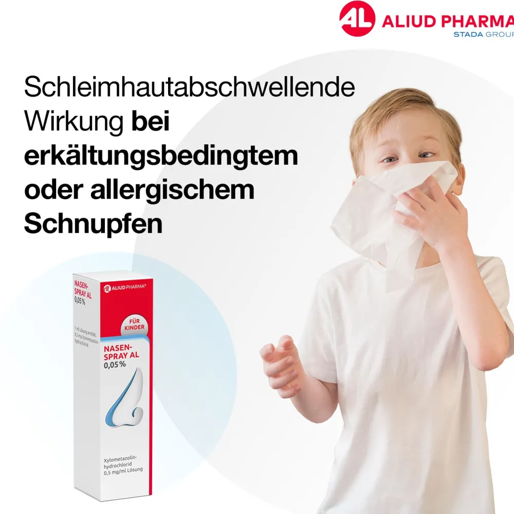 Nasenspray AL 0,05 % bei Schnupfen für Kinder zwischen 2 und 6 Jahren>Aliud Hot