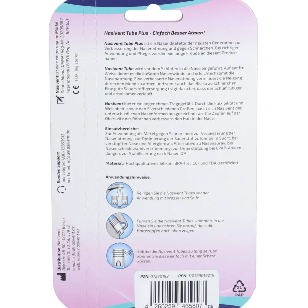 NasiVent Tube Plus Anti-Schnarch-Mittel| Online