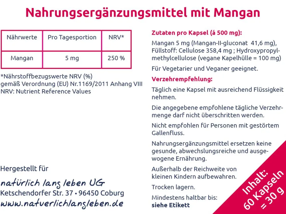 Mangan 5 mg|natürlich lang leben Outlet