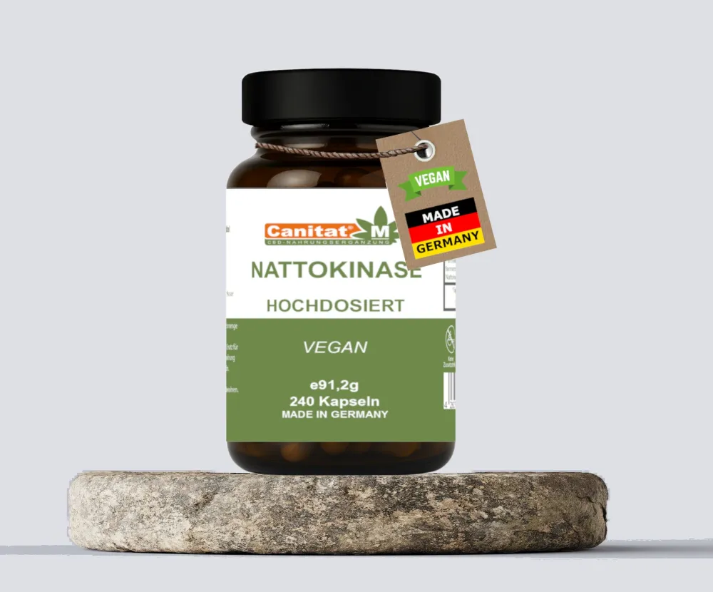 Nattokinase Hochdosiert 20.000FU/g | 240 Kapseln | 8 Monate Vorrat | Canitat M> New
