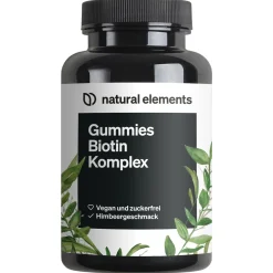 Biotin Haar Gummies – 120 Stk – zuckerfrei 5000μg Biotin/Tagesdosis – Himbeer|natural elements Sale