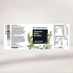 Biotin Haar Gummies – 120 Stk – zuckerfrei 5000μg Biotin/Tagesdosis – Himbeer|natural elements Sale