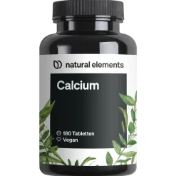Calcium Tabletten – 800 mg Kalzium aus Calciumcarbonat/Tagesdosis – 180 Tabletten|natural elements New