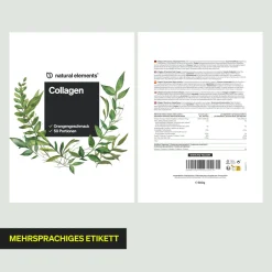 Collagen Pulver – Kollagen Hydrolysat Peptide – Kollagen Typ 1 und 3 – Orange>natural elements Outlet