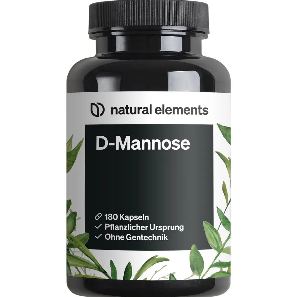 D-Mannose – 180 Kapseln – 1800mg D-Mannose pro Tagesdosis – optimal dosiert>natural elements Discount