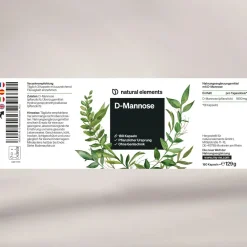 D-Mannose – 180 Kapseln – 1800mg D-Mannose pro Tagesdosis – optimal dosiert>natural elements Discount