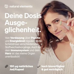 Jod aus Bio-Kelp – 365 Kapseln – 150µg Jod aus Braunalgen – für die Schilddrüse><noscript><img width=