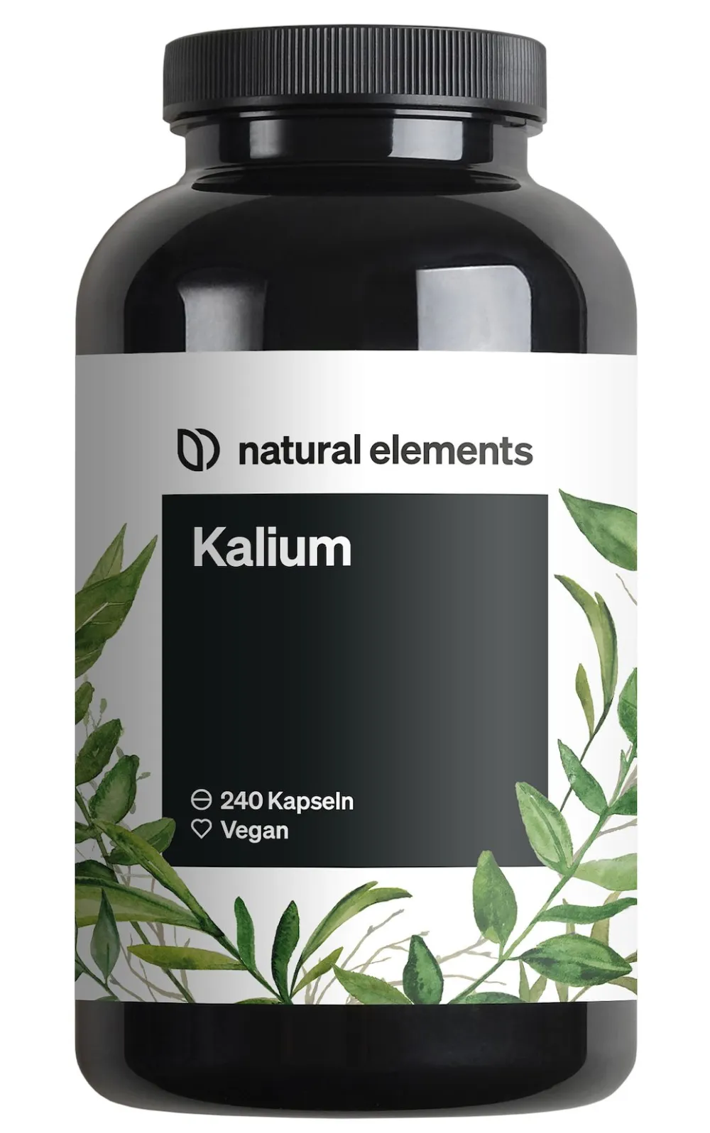Kalium – 240 Kapseln 800 mg Kalium aus Kaliumcitrat/Tagesdosis – für Blutdruck>natural elements New