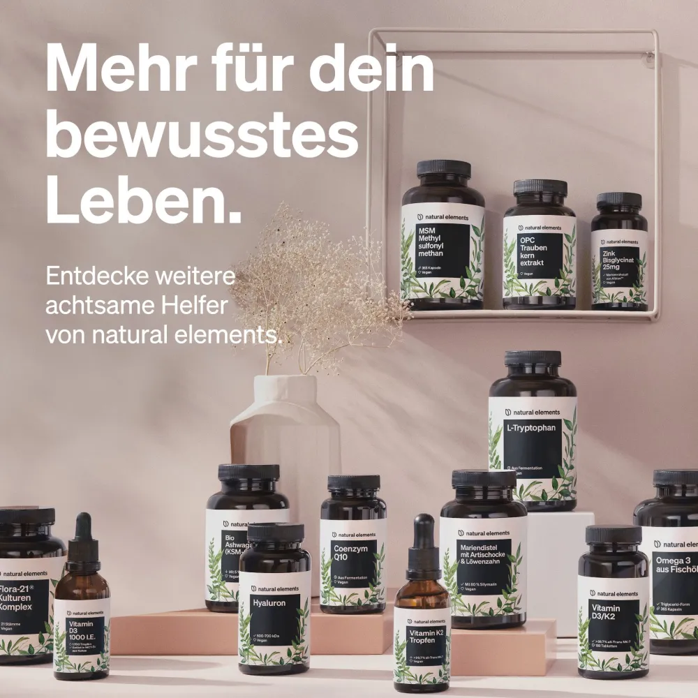 Kalium – 240 Kapseln 800 mg Kalium aus Kaliumcitrat/Tagesdosis – für Blutdruck>natural elements New