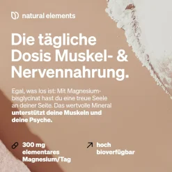 Magnesiumbisglycinat – Chelatiertes Magnesium – 180 Kapseln – 300mg Magnesium/Tag><noscript><img width=