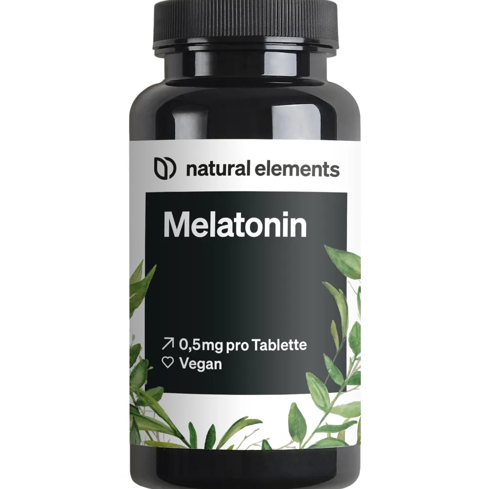 Melatonin – 365 Tabletten – 0,5mg Melatonin/Tablette – Einschlafspray-Alternative>natural elements Best