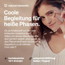 Salbei – 120 Kapseln – 6000mg pro Tagesdosis – Salbei Extrakt 10:1><noscript><img width=