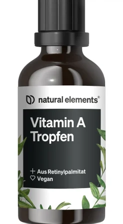 Vitamin A Tropfen – 50 ml – Vitamin A (Retinylpalmitat) in MCT-Kokosöl gelöst|natural elements New