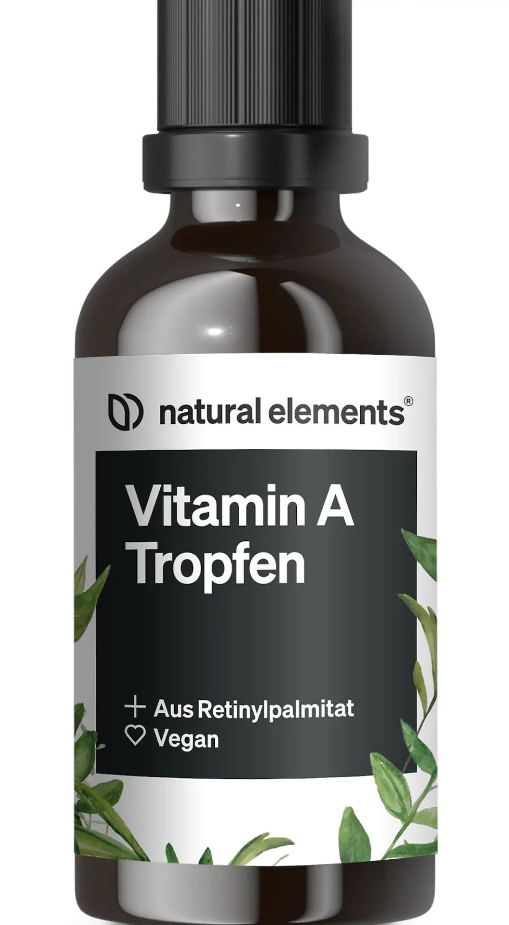 Vitamin A Tropfen – 50 ml – Vitamin A (Retinylpalmitat) in MCT-Kokosöl gelöst|natural elements New