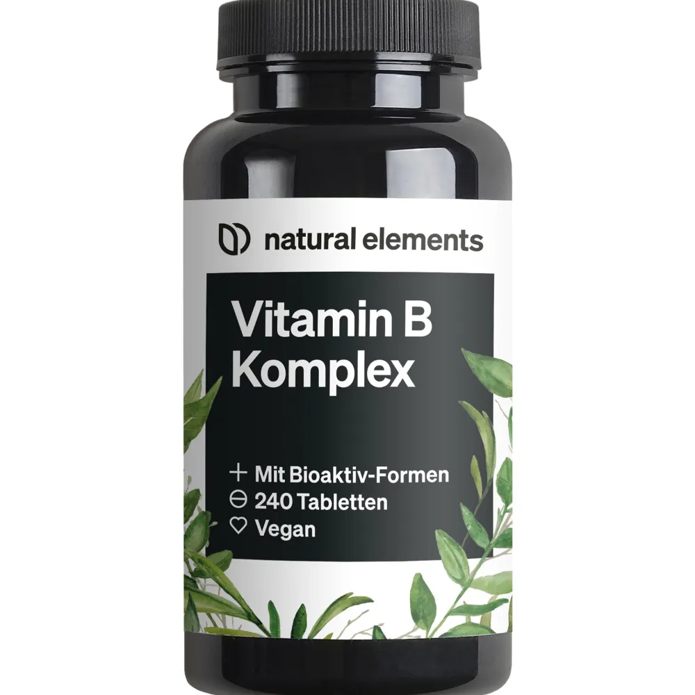Vitamin B Komplex – 240 Tabletten – mit 8 essenziellen B-Vitaminen & Kofaktoren|natural elements Online