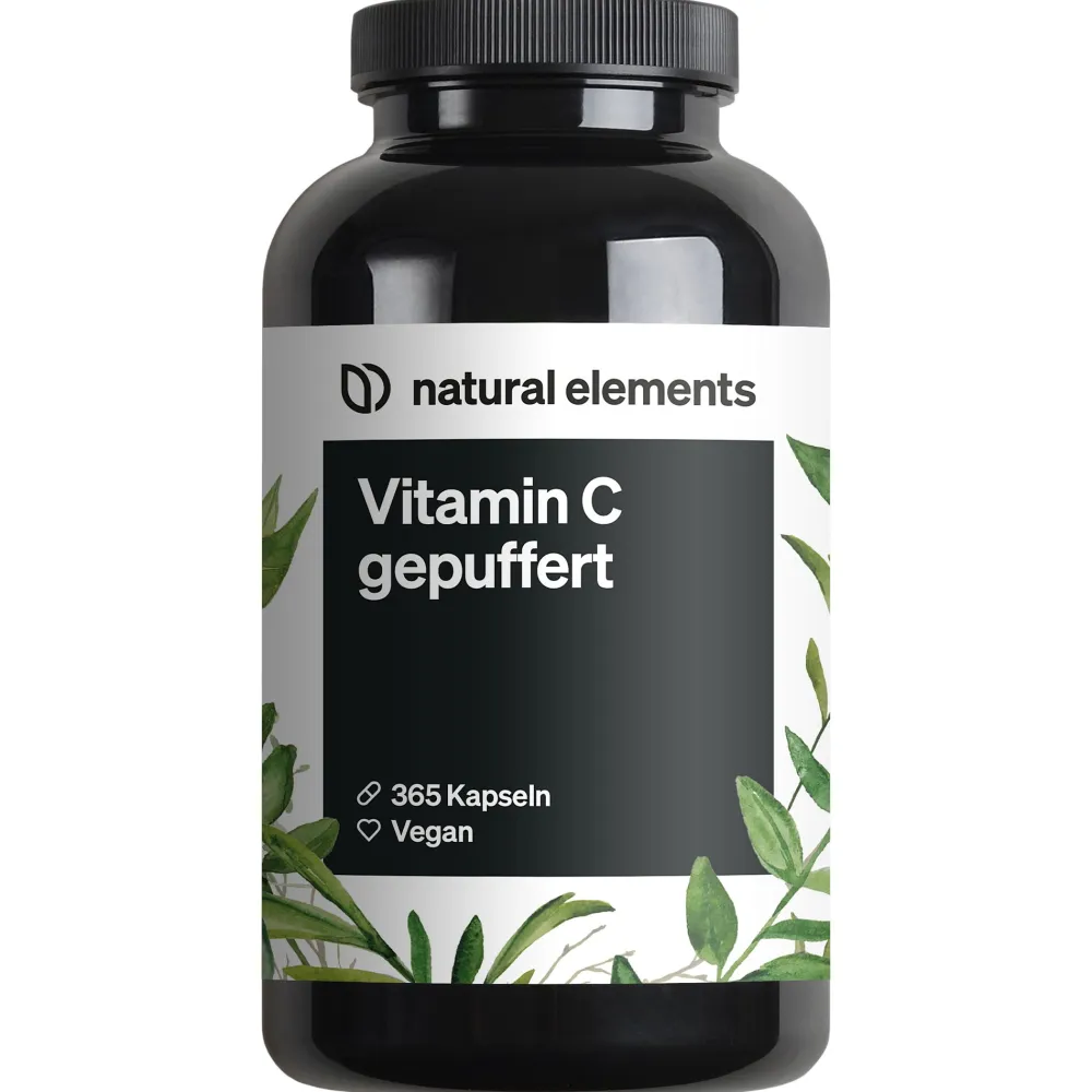 Vitamin C gepuffert 500mg – 365 Kapseln – magenschonend – pflanzliche Fermentation|natural elements Sale