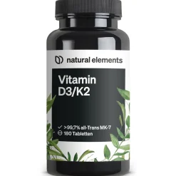 Vitamin D3/K2 Depot – K2VITAL® – 99,7+% All-Trans K2-MK7 + 5000 IE Vitamin D3|natural elements New