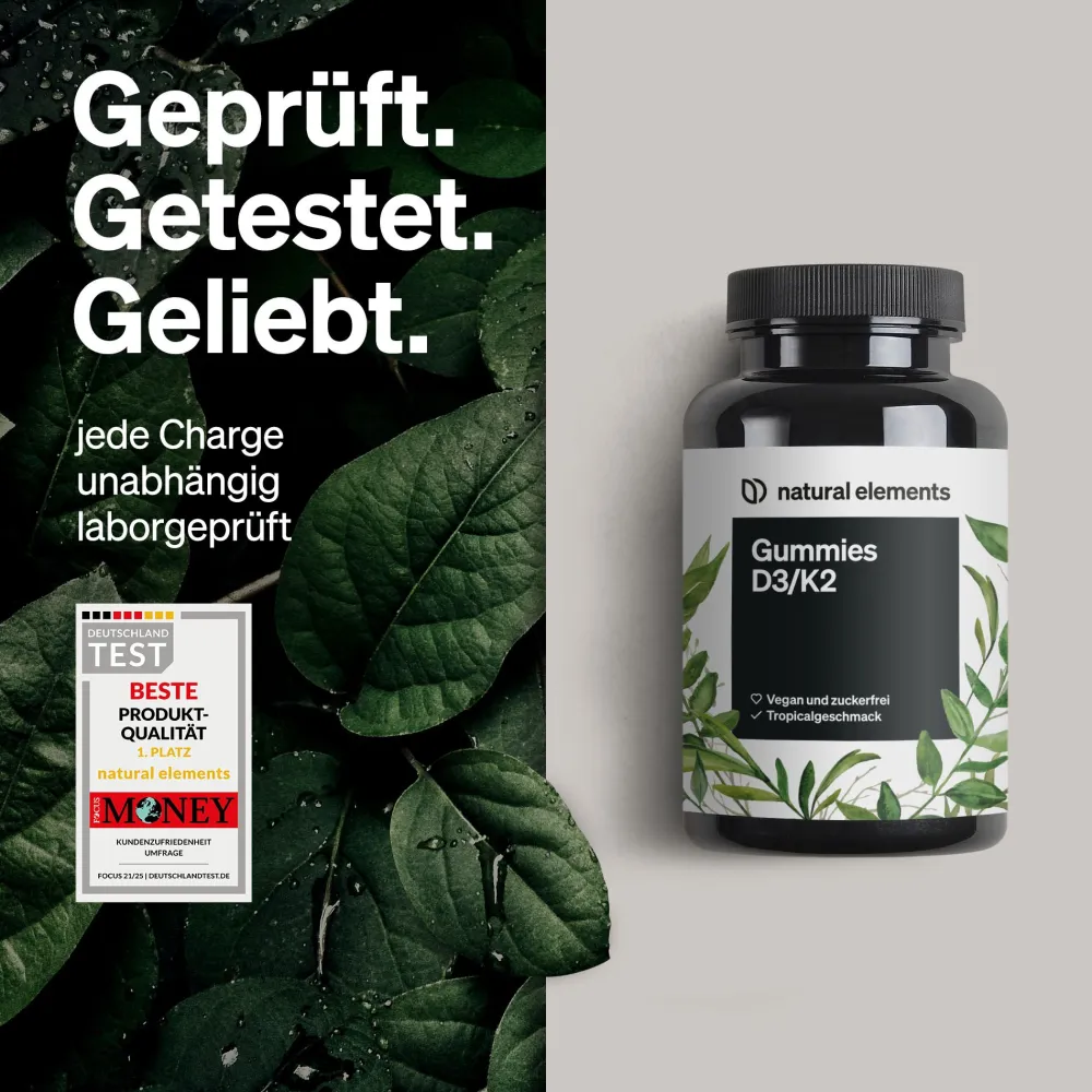 Vitamin D3/K2 – 120 Gummies – 1.000I.E. D3/Tag – Tropical – Markenrohstoff K2VITAL®>natural elements Discount