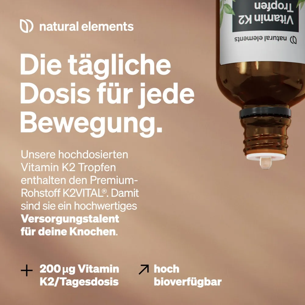 Vitamin K2 MK-7 200µg – 50 ml – all-Trans Gehalt >99,7%>natural elements