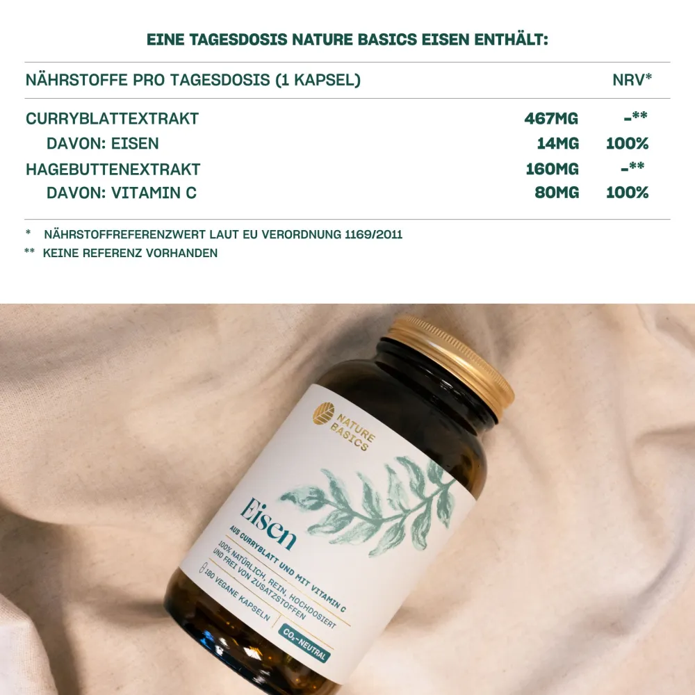 ® - Natürliches Eisen mit Vitamin C Vegan>NATURE BASICS New
