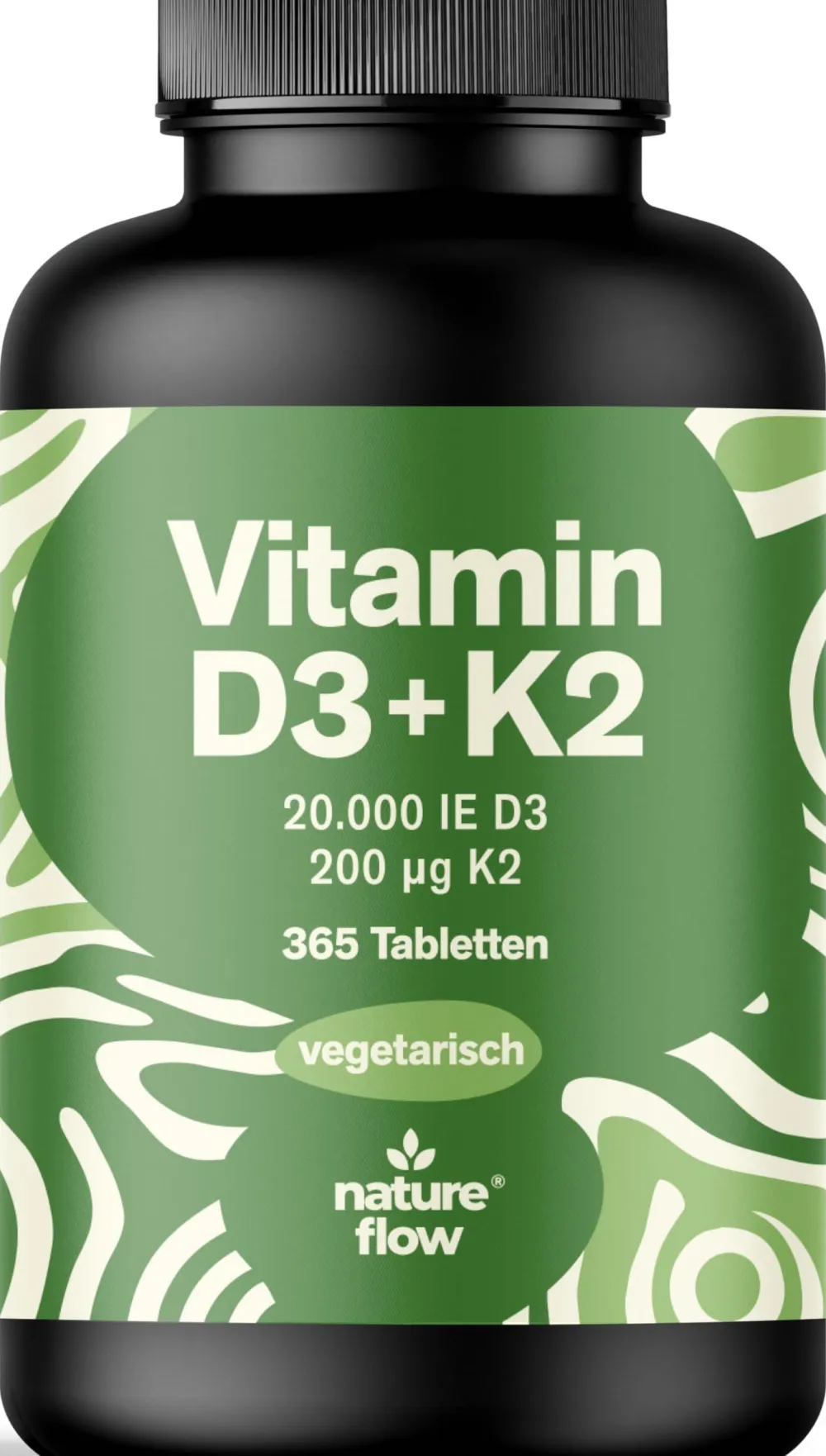 Nature Flow Vitamin D3 K2 Tabletten 20000 IE| Discount