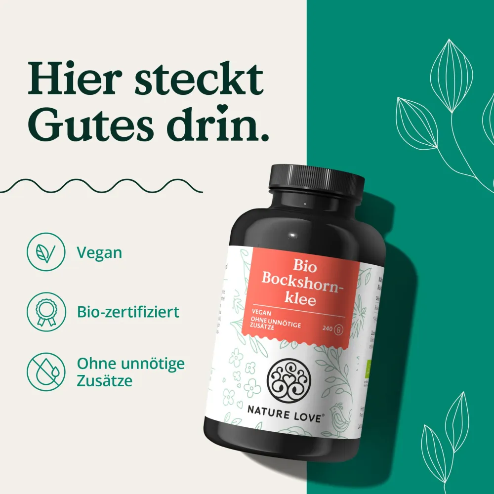 ® Bio Bockshornklee Kapseln - 240 Stück - 2600mg je Tagesdosis (650mg/Kapsel) - Fenugreek|NATURE LOVE Outlet