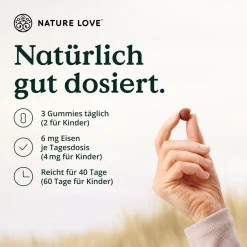 ® Eisen Gummies – 120 Stück – ohne Zuckerzusatz, 96,5% Fruchtanteil><noscript><img width=
