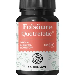 ® Folsäure Quatrefolic® – 180 Tabletten – 400 μg pro Tablette>NATURE LOVE Discount