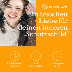 ® Gepuffertes Vitamin C - Hochdosiert mit 1000mg Vitamin C je Tagesdosis - 365 Kapseln|NATURE LOVE New