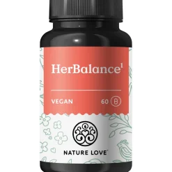 NATURE LOVE® HerBalance für Frauen – 60 Kapseln – Mönchspeffer, Magnesium, Vitamin B6, Folsäure| Sale