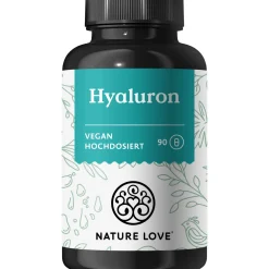 ® Hyaluron Kapseln mit Zink - Hochdosiert mit 500mg - für Haut, Haare & Nägel|NATURE LOVE Best