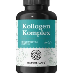 ® Kollagen Komplex – 180 Kapseln mit Hyaluron, Biotin, Zink, Selen, Vitamin C & Silicium|NATURE LOVE Outlet