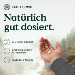 ® L-Arginin - 365 Kapseln - Hochdosiert: 4500mg HCL (davon 3.750 mg Arginin)/Tagesdosis><noscript><img width=