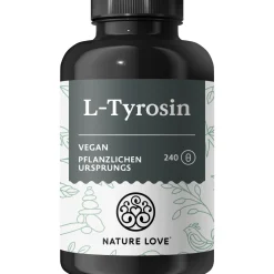 L-Tyrosin 240 vegane Kapseln - 1000 mg pro Tagesdosis>NATURE LOVE Discount