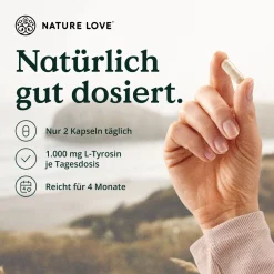 L-Tyrosin 240 vegane Kapseln - 1000 mg pro Tagesdosis><noscript><img width=