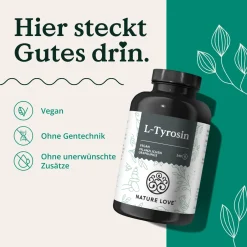 L-Tyrosin 240 vegane Kapseln - 1000 mg pro Tagesdosis><noscript><img width=
