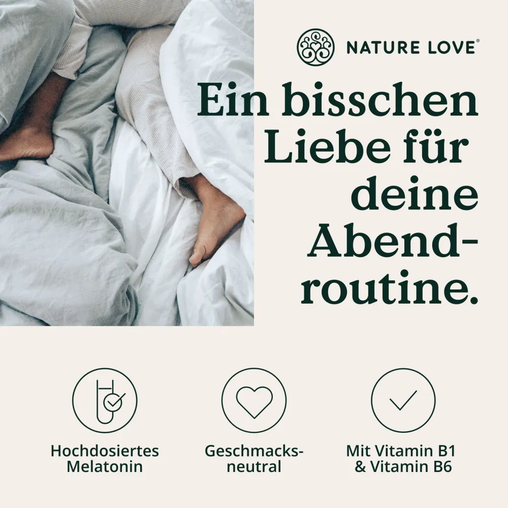 NATURE LOVE® Melatoninspray – geschmacksneutral – ohne Alkohol – 0,5mg Melatonin – Vit B1 & 6 – 30ml> Discount