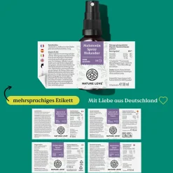 ® Melatonin Spray – Holunder – ohne Alkohol – 0,5mg Melatonin/Tag – Vitamin B1 & 6 – 30ml>NATURE LOVE Hot