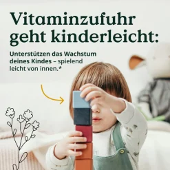® Multivitamin Gummies Kids – 120 Stk – ohne Zuckerzusatz – Vit A, B1, B3, B6, B7, B12, E|NATURE LOVE