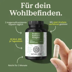 ® Probiona Komplex – 300 Mrd. KBE/g – Lactobacillus & Bifidobakterien 20 Mrd – KBE/Tag|NATURE LOVE Discount