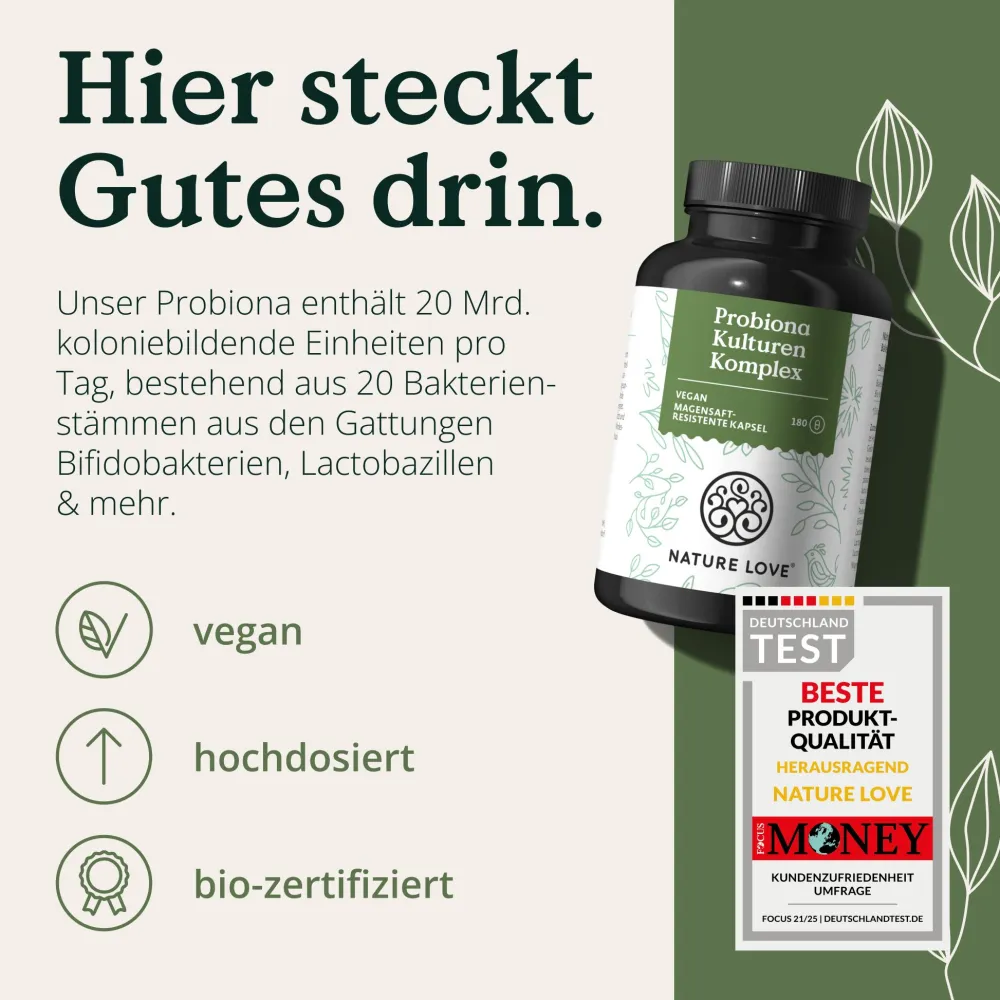 ® Probiona Komplex – 300 Mrd. KBE/g – Lactobacillus & Bifidobakterien 20 Mrd – KBE/Tag|NATURE LOVE Discount