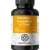 NATURE LOVE® Vitamin C Gepuffert & Zink – 180 Kapseln – hochdosiert 1000mg + 15mg Zink| Sale