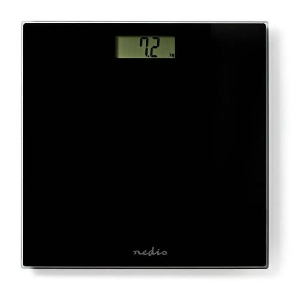 Personenwaage / Digital / Schwarz / Gehärtetes Glas / Max. Wiegekapazität: 150 kg|nedis New