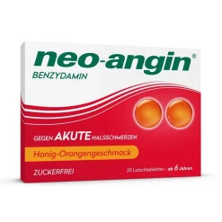 Benzydamin gegen akute Halsschmerzen - Honig-Orangengeschmack - zuckerfrei|neo-angin Discount