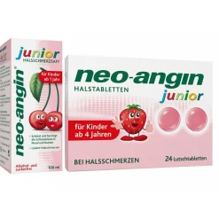 ® Halstabletten junior + Halsschmerzsaft|neo-angin Discount