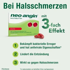 Halstabletten Kirsche zuckerfrei - bei beginnenden, lästigen Halsschmerzen|neo-angin Outlet