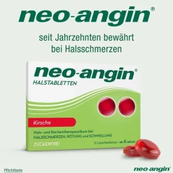 Halstabletten Kirsche zuckerfrei - bei beginnenden, lästigen Halsschmerzen|neo-angin Outlet