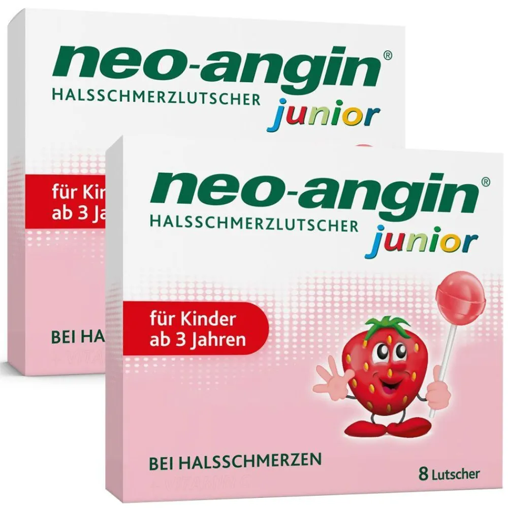 Junior Halsschmerzlutscher mit leckerem Erdbeergeschmack für Kinder ab 3 Jahren|neo-angin Sale