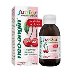 junior Halsschmerzsaft mit leckerem Kirschgeschmack für Kinder ab 1 Jahr - zuckerfrei|neo-angin Discount